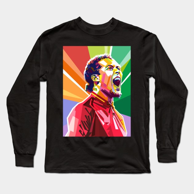 Virgil Van Dijk Long Sleeve T-Shirt by Vector Baturaja